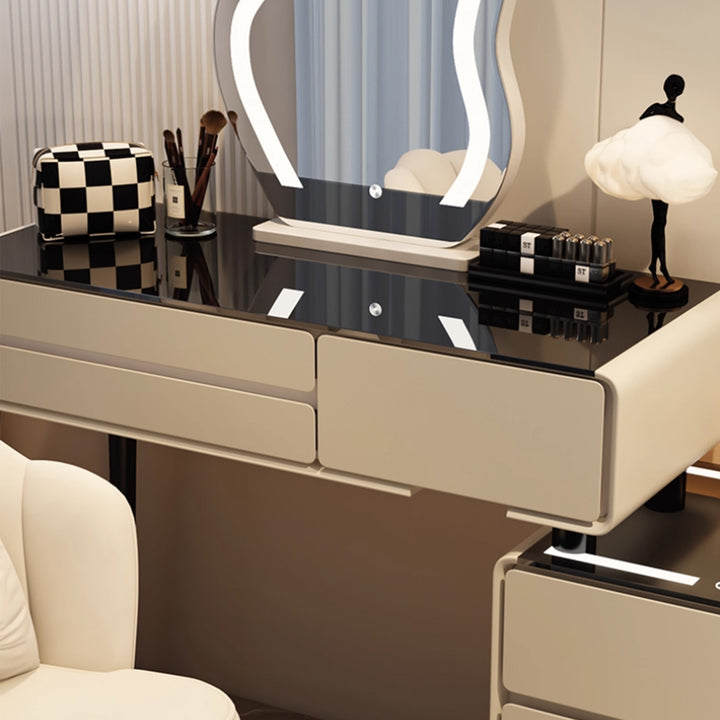 MAS-3373 Masdio LED Mirror Wireless Charging Dressing Table with chair