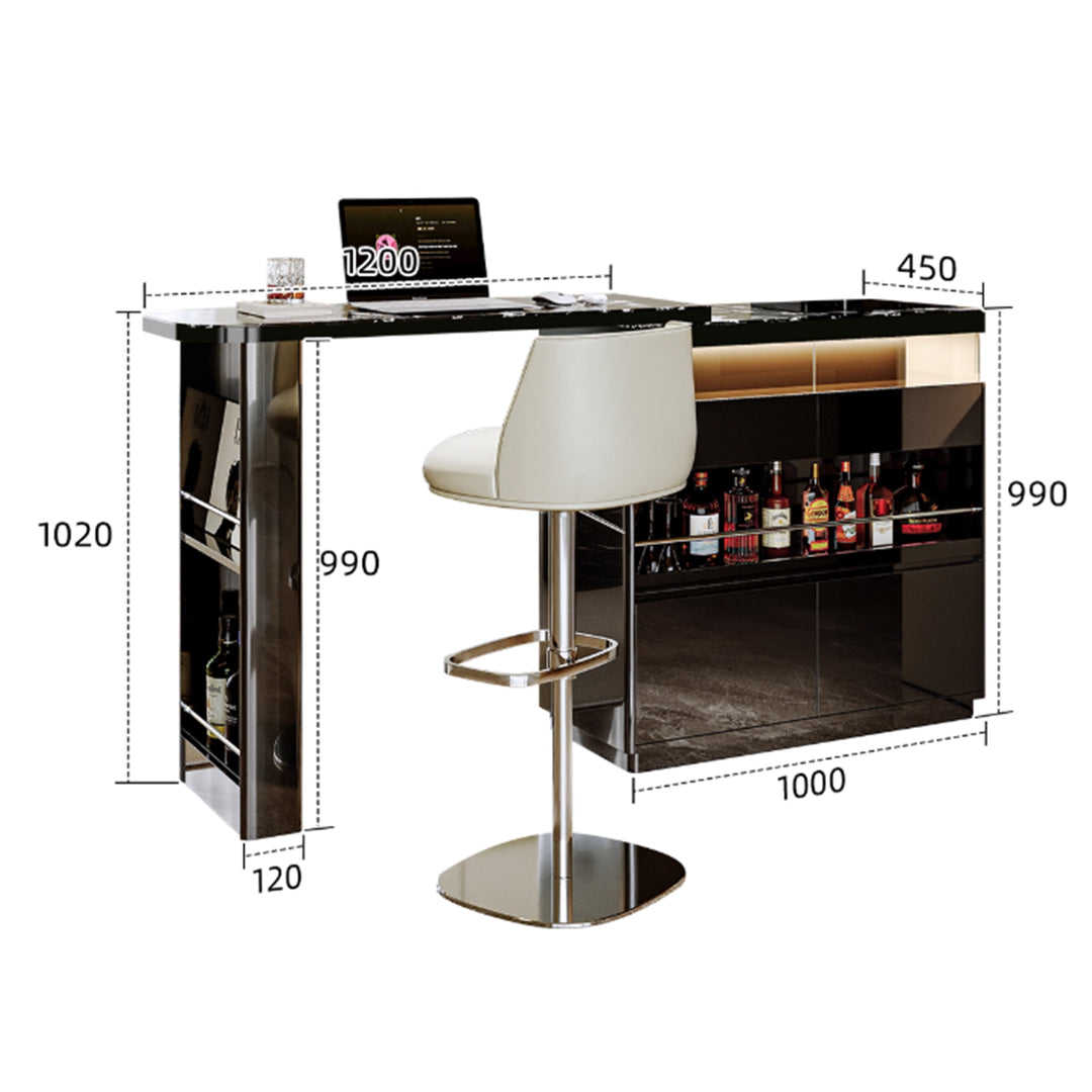 MAS-3374 Masdio Modern Sintered Stone Bar Table