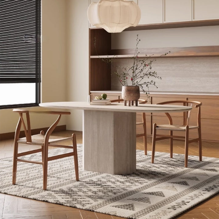 MAS-3383 Masdio Modern Travertine Dining Table