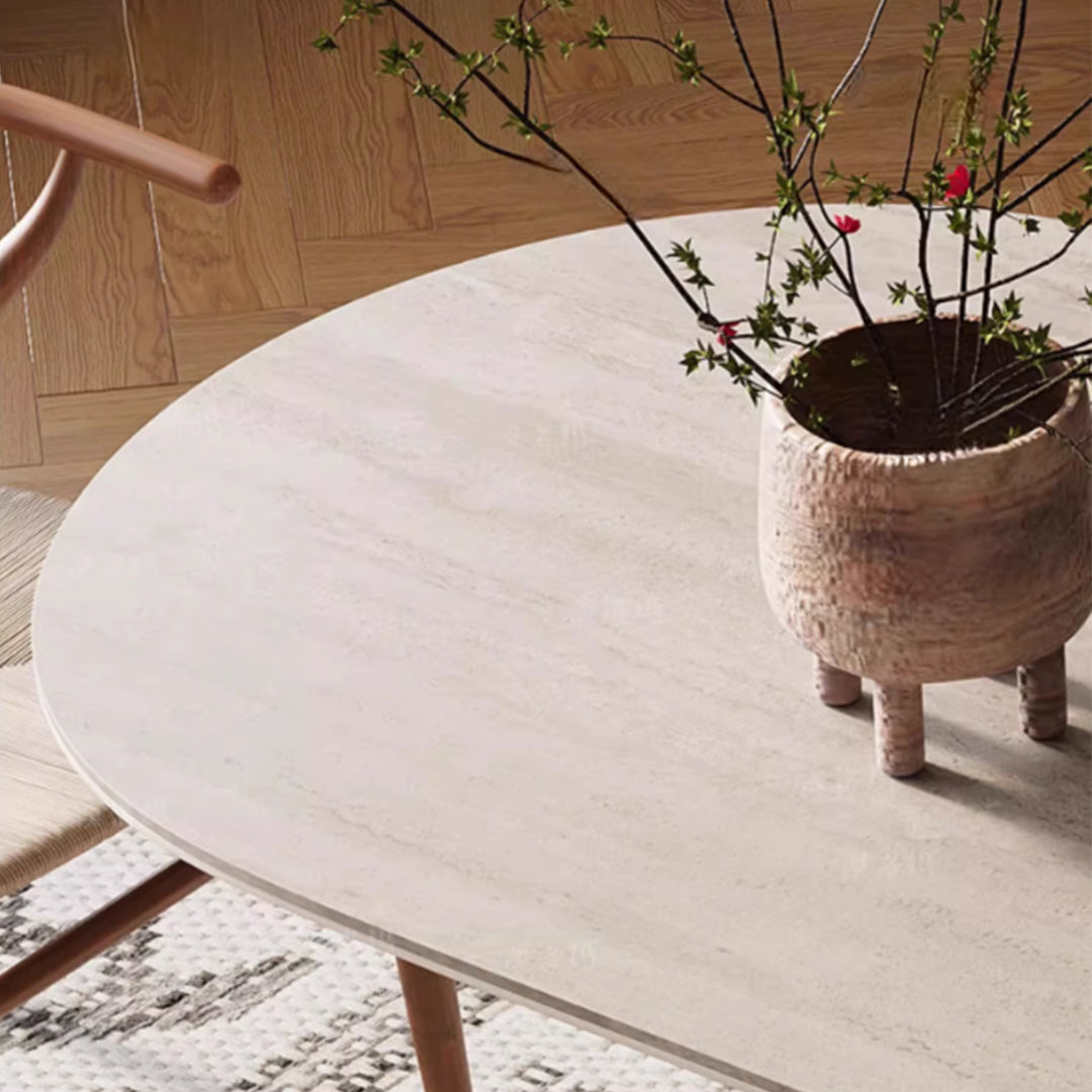 MAS-3383 Masdio Modern Travertine Dining Table