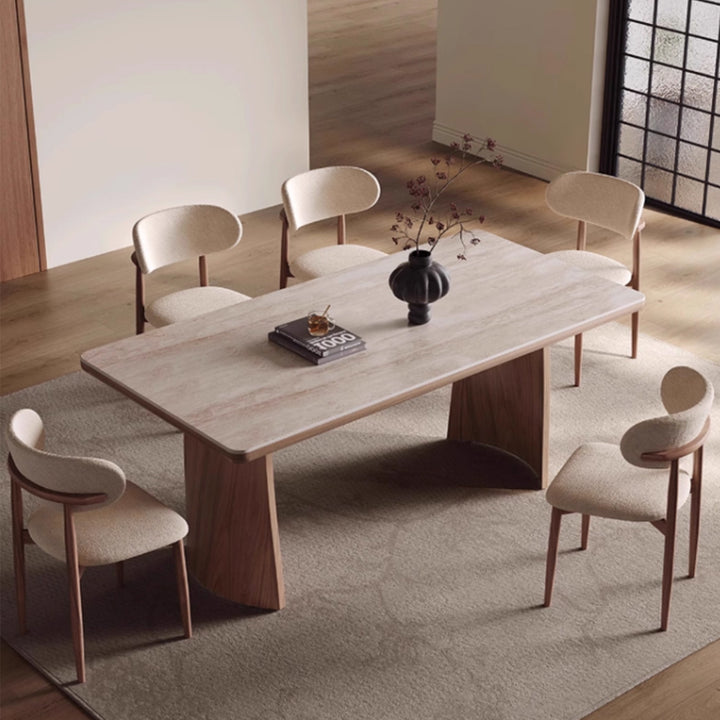 MAS-3388 Masdio Modern Travertine Dining Table