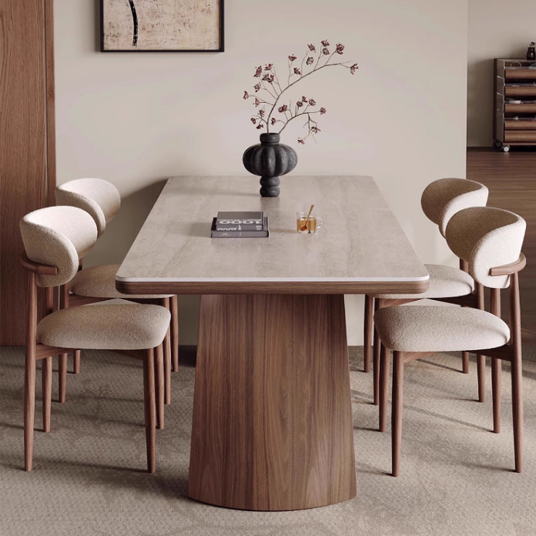 MAS-3388 Masdio Modern Travertine Dining Table