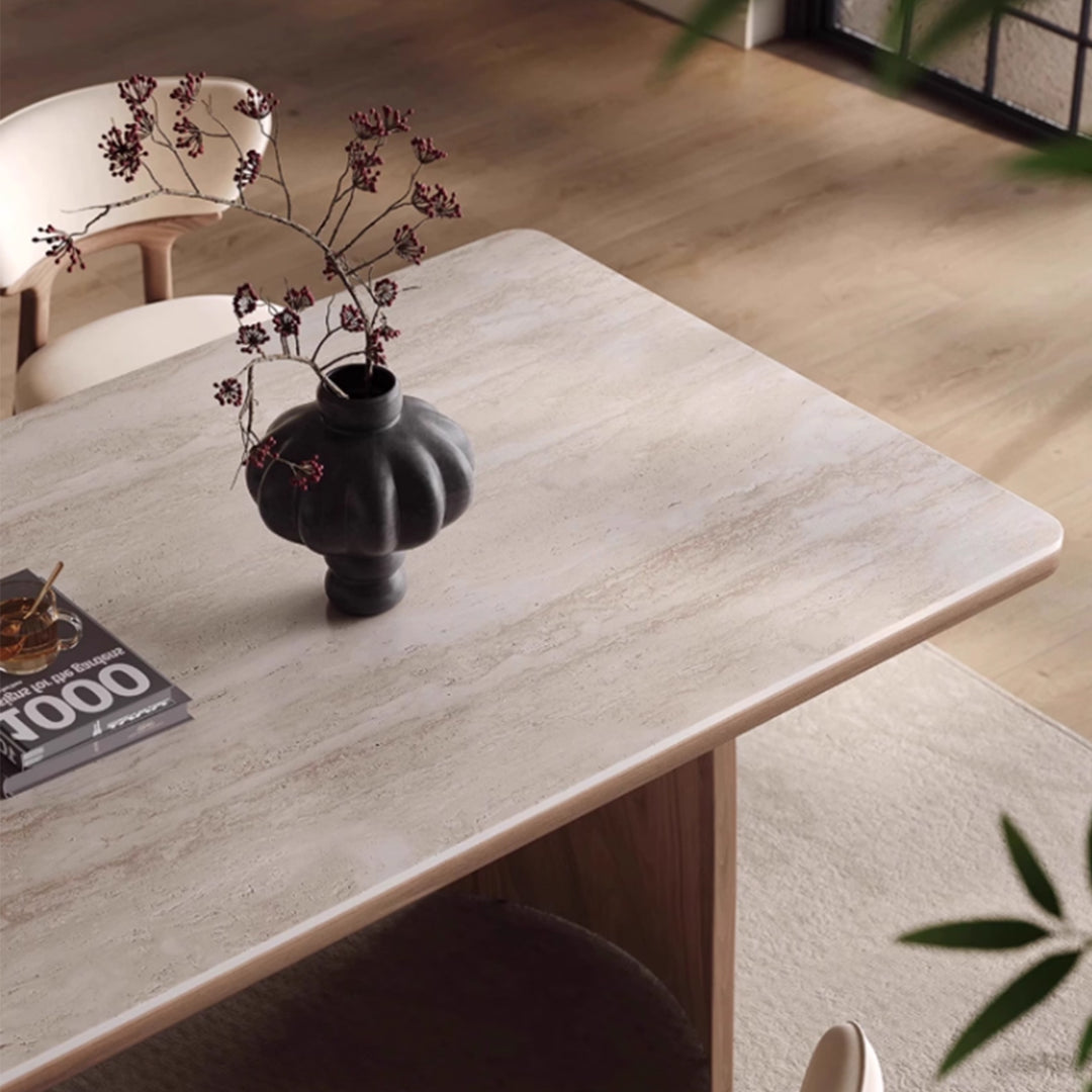 MAS-3388 Masdio Modern Travertine Dining Table