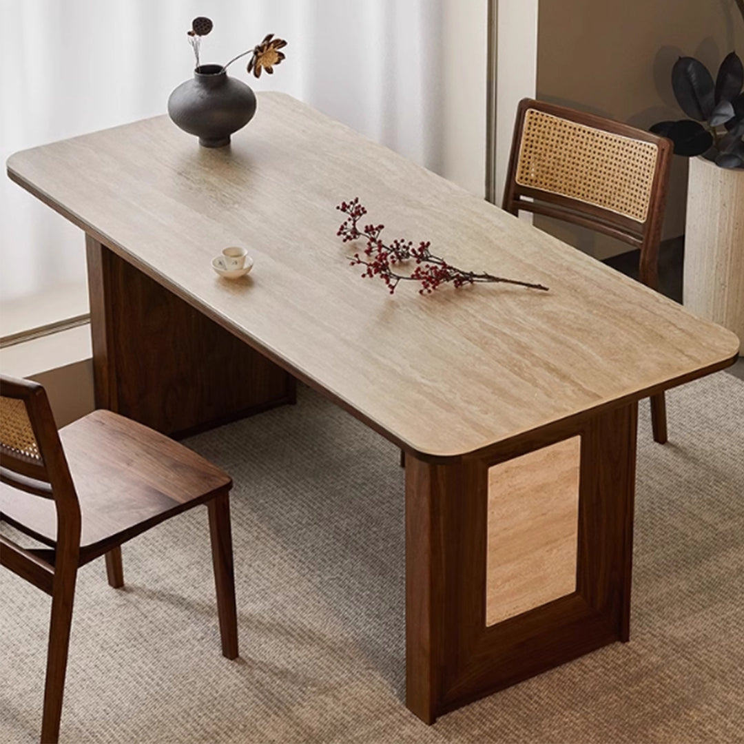 MAS-3396 Masdio Modern Travertine Dining Table