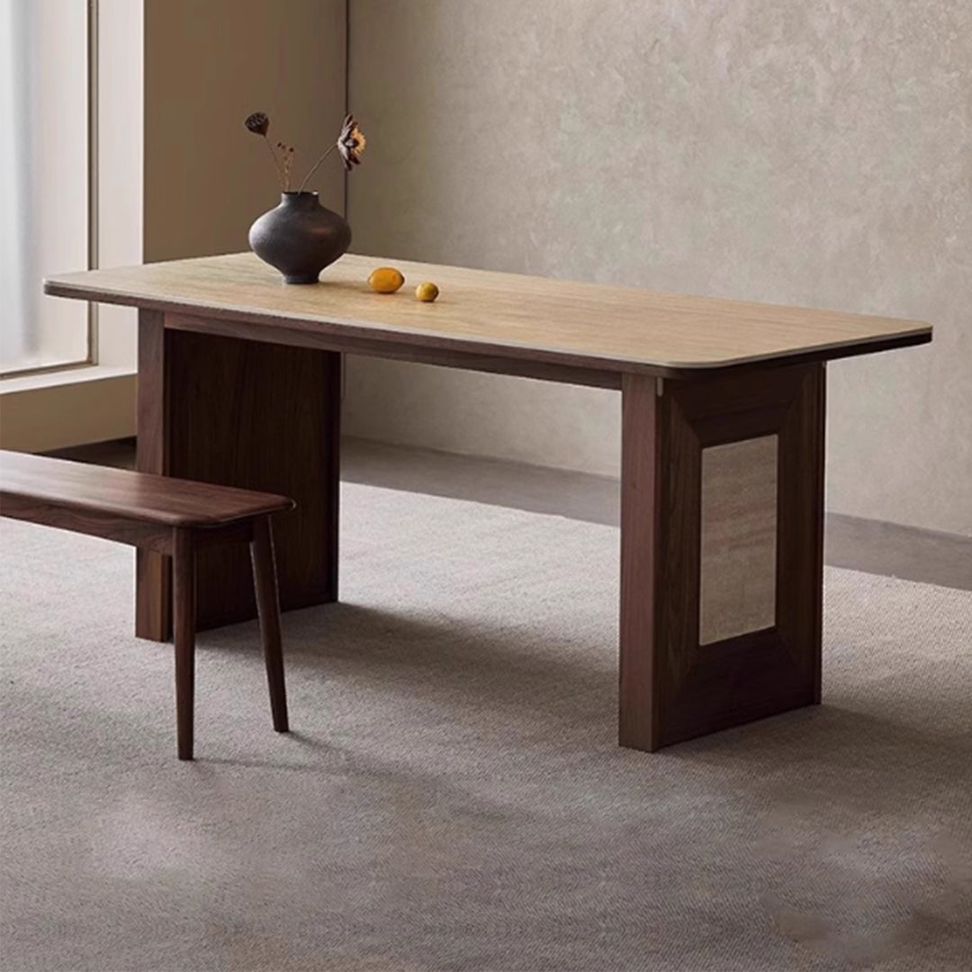 MAS-3396 Masdio Modern Travertine Dining Table