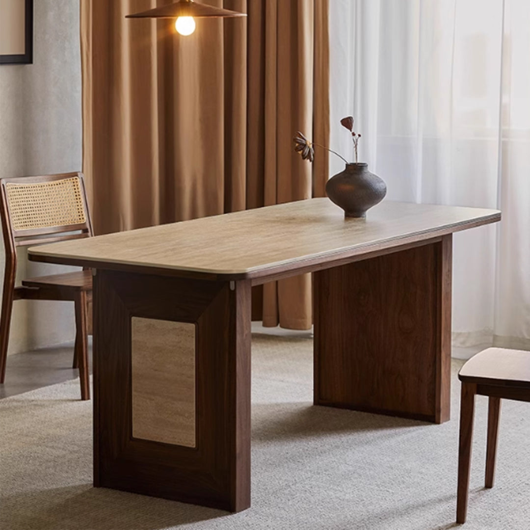 MAS-3396 Masdio Modern Travertine Dining Table
