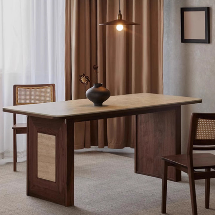 MAS-3396 Masdio Modern Travertine Dining Table