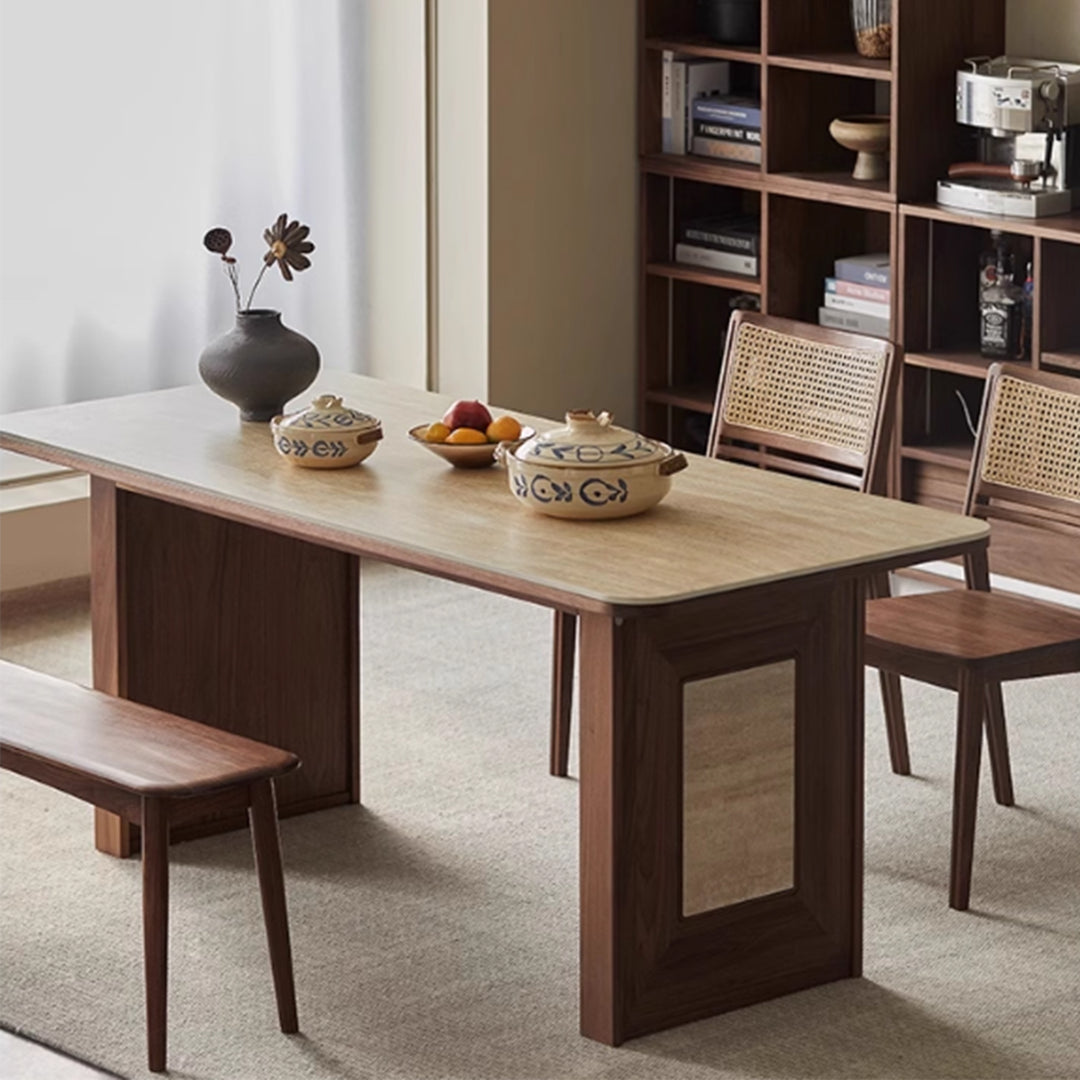 MAS-3396 Masdio Modern Travertine Dining Table