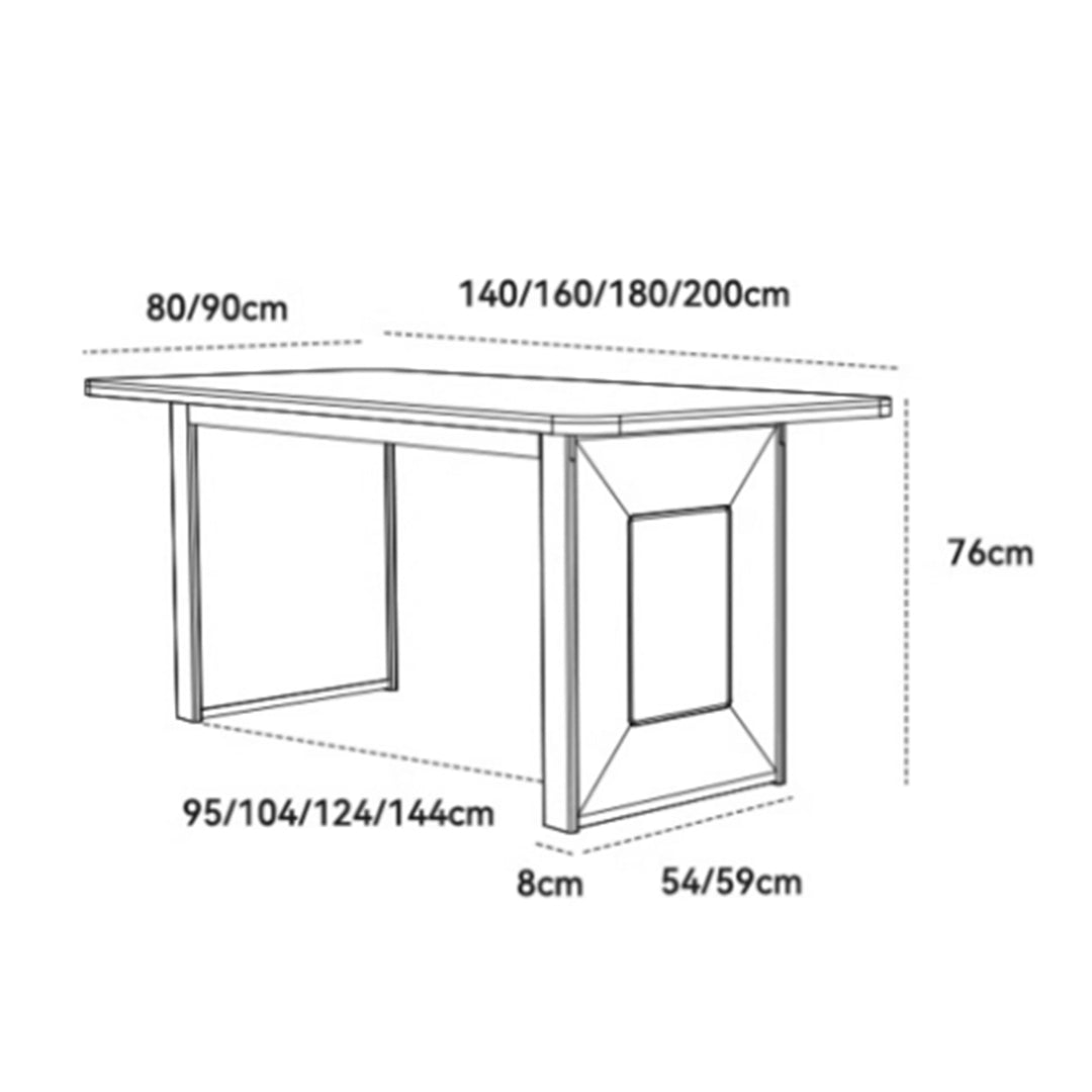 MAS-3396 Masdio Modern Travertine Dining Table