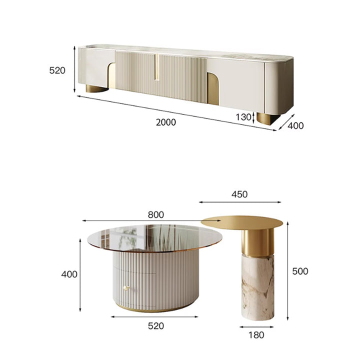 MAS-3406 Masdio Modern Sintered Stone TV Console