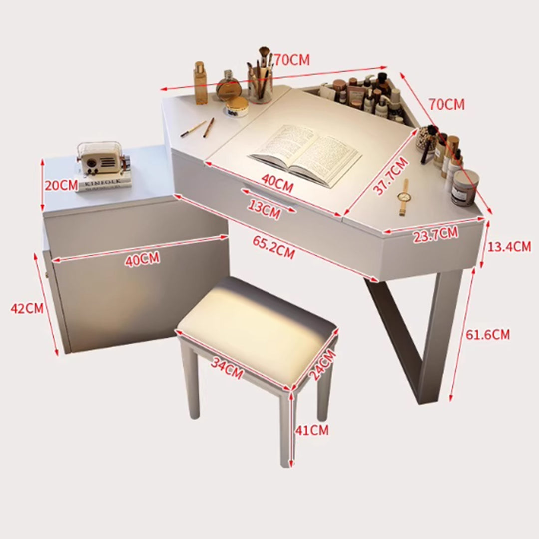 MAS-3419 Masdio Modern Corner Vanity Table