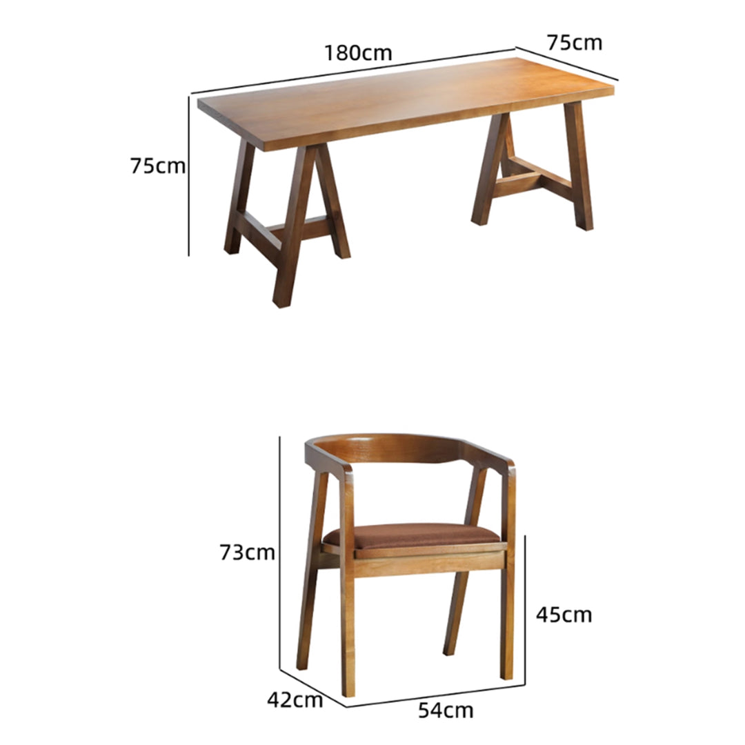 MAS-3427 Masdio Rustic Solid Wood Dining Table