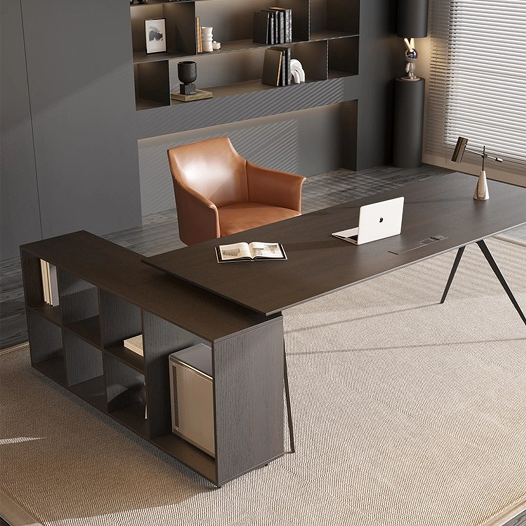 MAS-3428 Masdio Modern Office Table & Shelf
