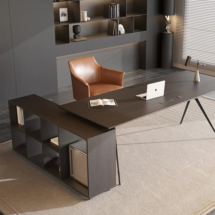MAS-3428 Masdio Modern Office Table & Shelf