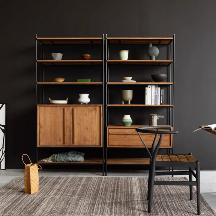 MAS-3454 Masdio Industrial Solid Wood Display Shelf