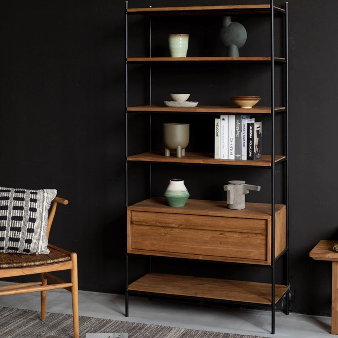 MAS-3454 Masdio Industrial Solid Wood Display Shelf