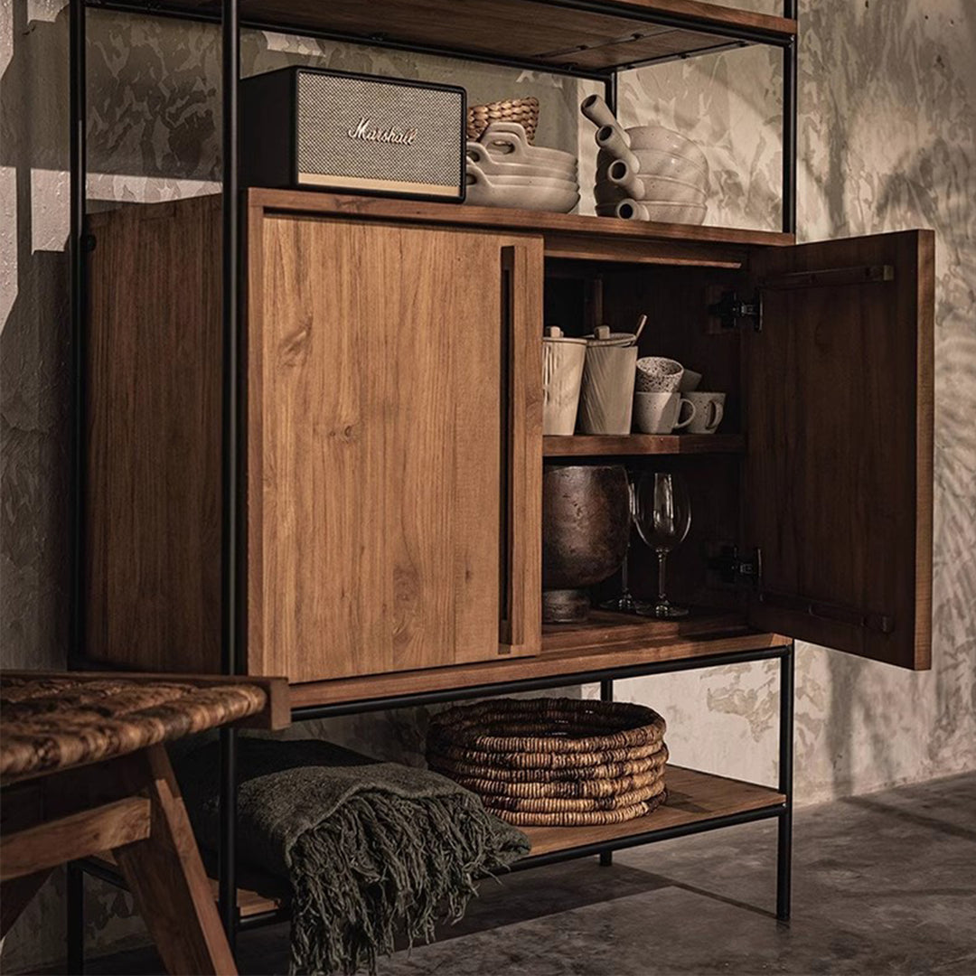 MAS-3454 Masdio Industrial Solid Wood Display Shelf