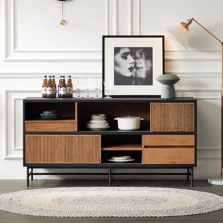 MAS-3459 Masdio Industrial Solid Wood Sideboard