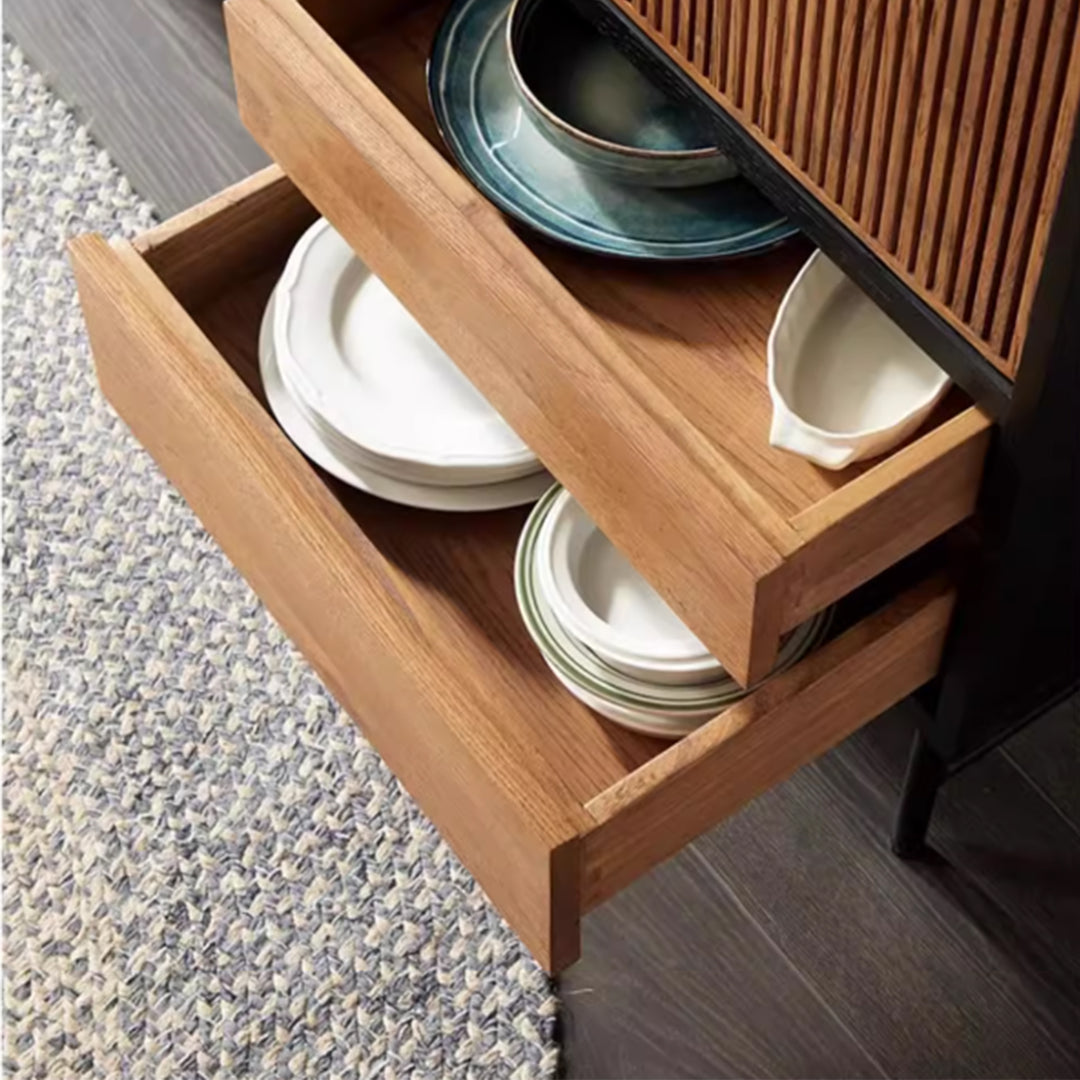 MAS-3459 Masdio Industrial Solid Wood Sideboard