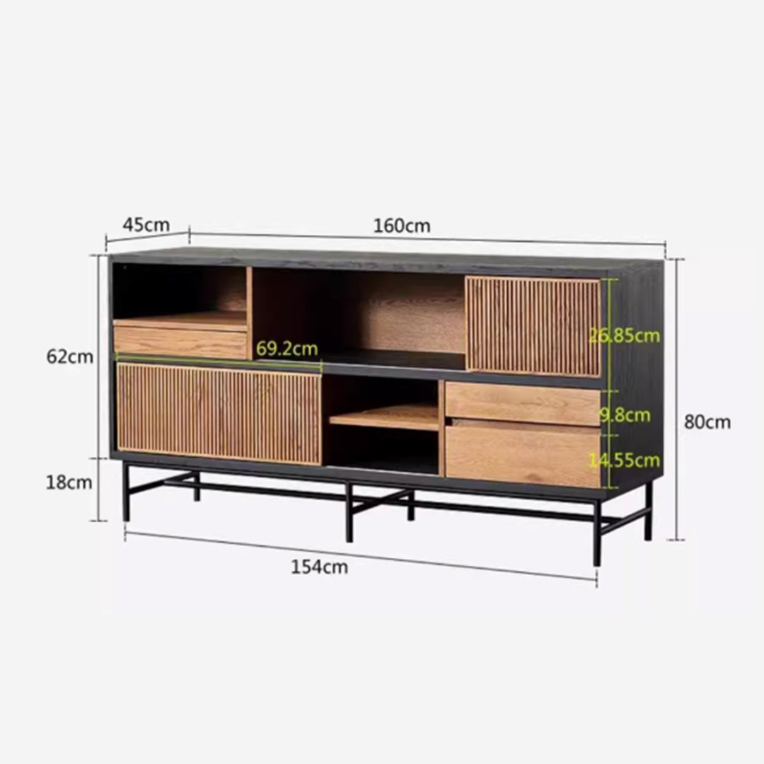 MAS-3459 Masdio Industrial Solid Wood Sideboard