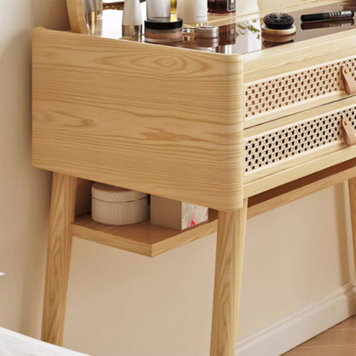 MAS-3462 Masdio Rustic Rattan Vanity Table