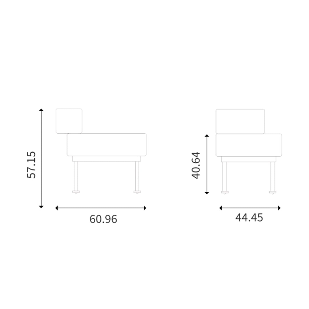 MAS-3463 Masdio Modern Fabric Lounge Chair