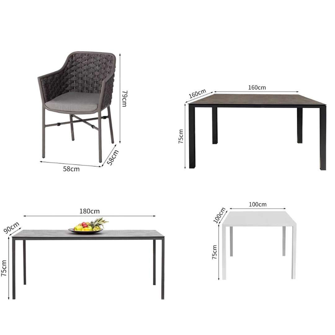 MAS-3466 Masdio Modern Rattan Outdoor Dining Chair