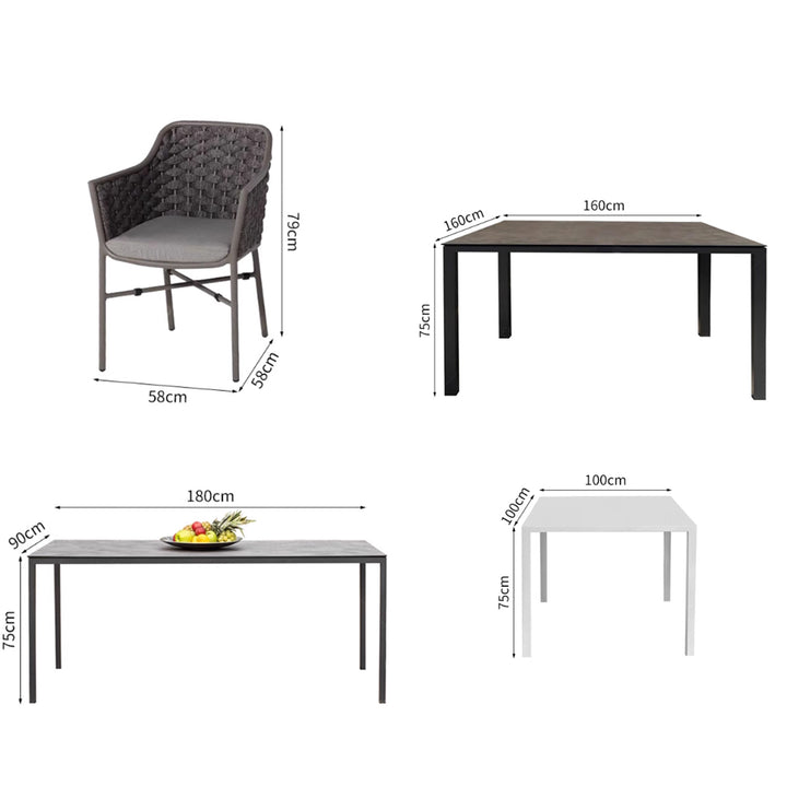 MAS-3466 Masdio Modern Rattan Outdoor Dining Chair