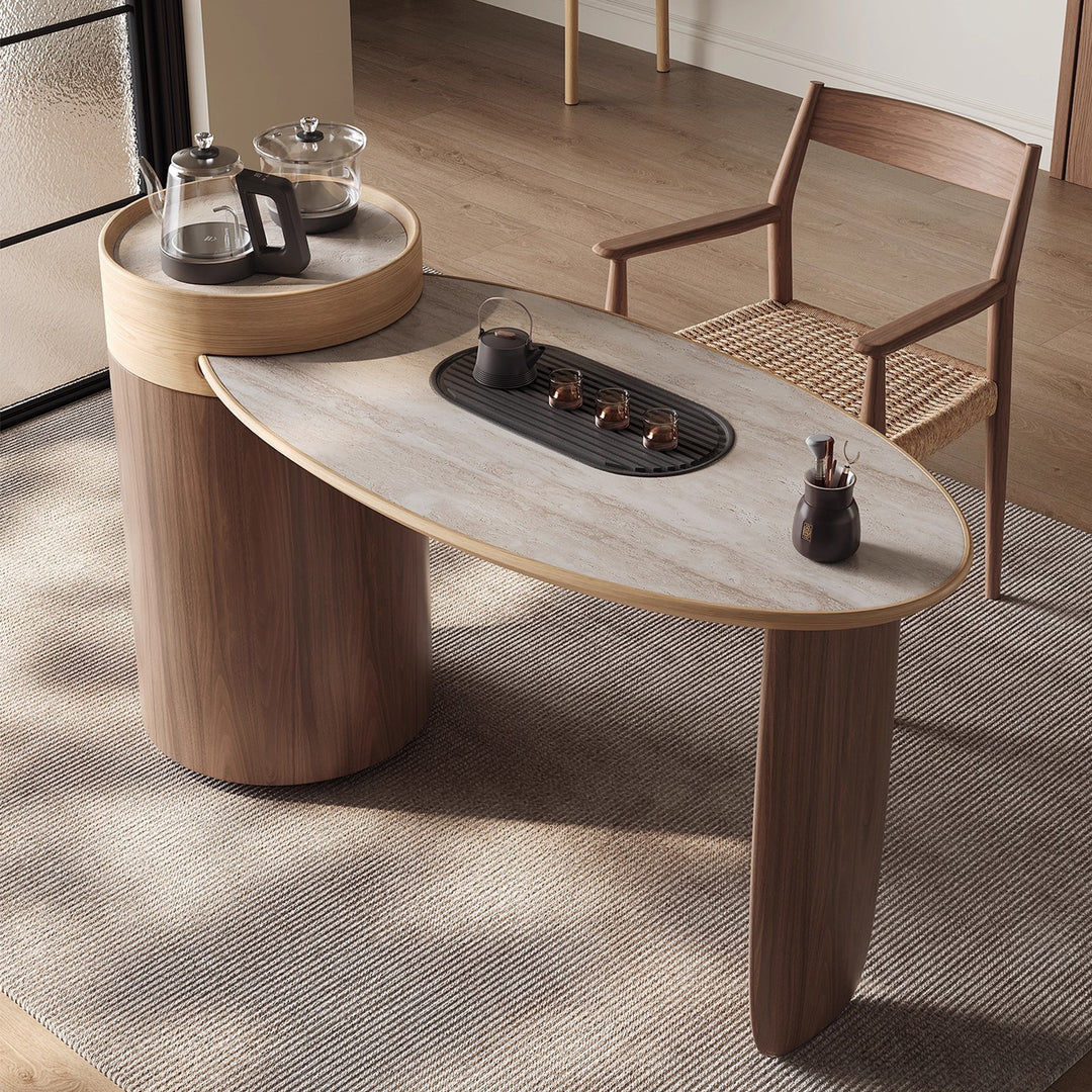 MAS-3467 Masdio Japandi Sintered Stone Study Table