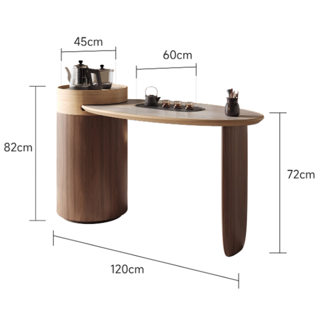 MAS-3467 Masdio Japandi Sintered Stone Study Table