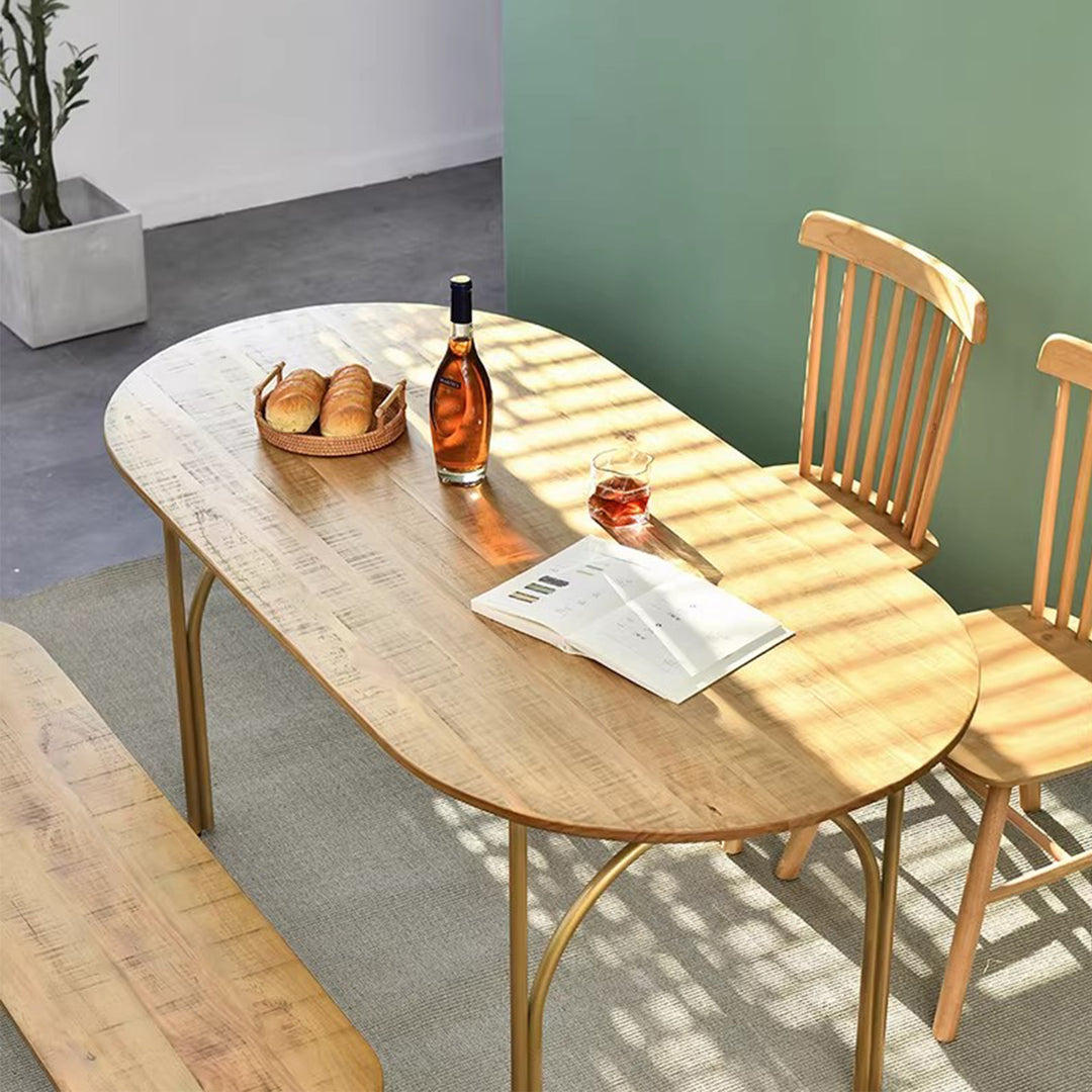 MAS-3472 Masdio Japandi Solid Wood Dining Table
