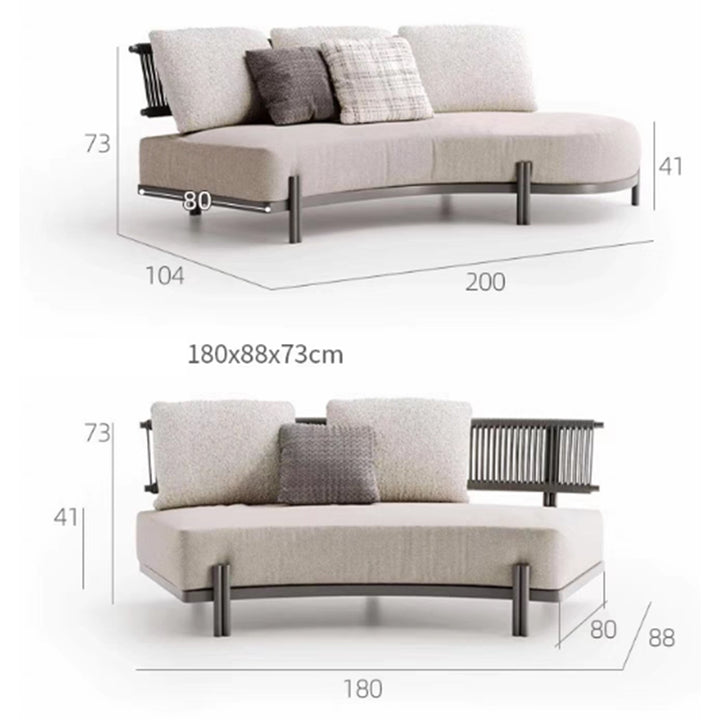 MAS-3472 Masdio Modern Outdoor Rattan Sofa