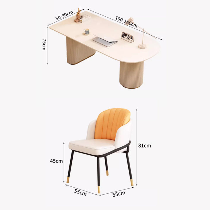MAS-3472 Masdio Modern Sintered Stone Study Desk