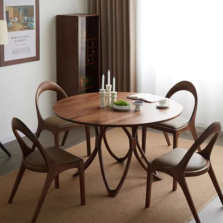 MAS-3474 Masdio Modern Round Solid Wood Dining Table
