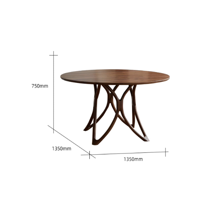 MAS-3474 Masdio Modern Round Solid Wood Dining Table