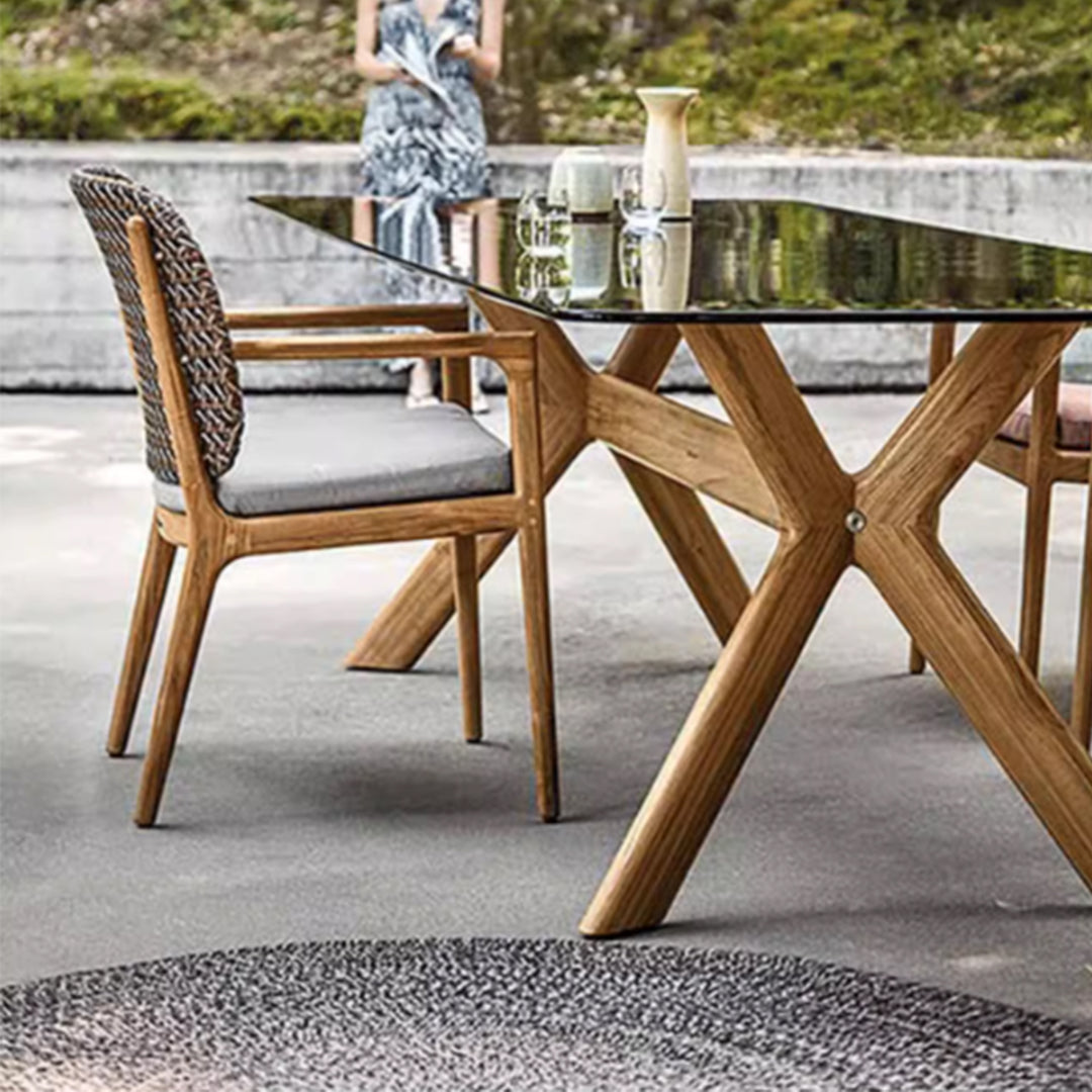 MAS-3475 Masdio Modern Outdoor Solid Wood Lounge Chair
