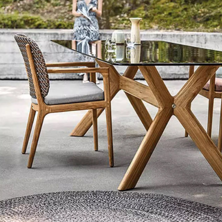 MAS-3475 Masdio Modern Outdoor Solid Wood Lounge Chair