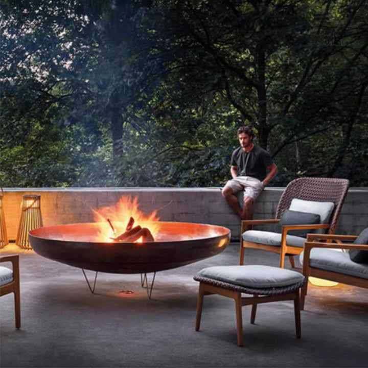 MAS-3475 Masdio Modern Outdoor Solid Wood Lounge Chair