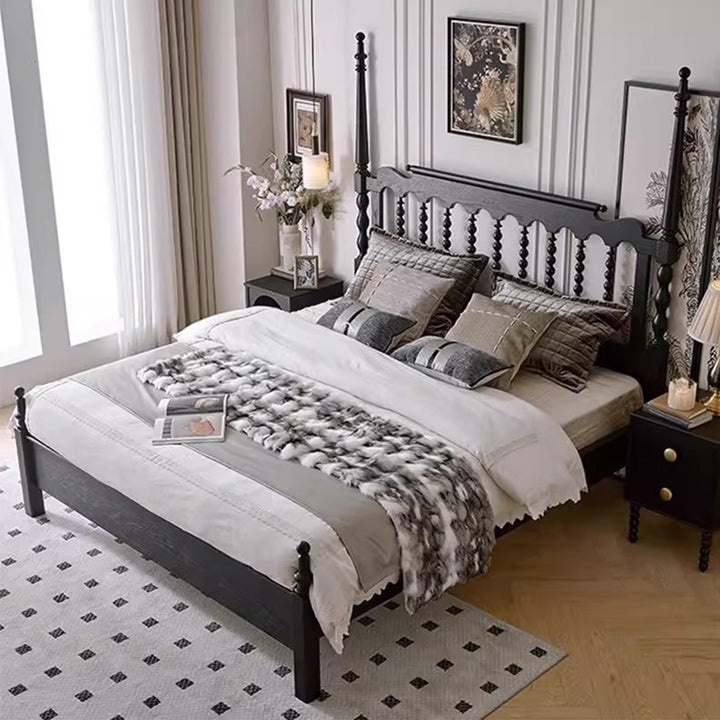 MAS-3476 Masdio Mid-Century Solid Wood Bedframe