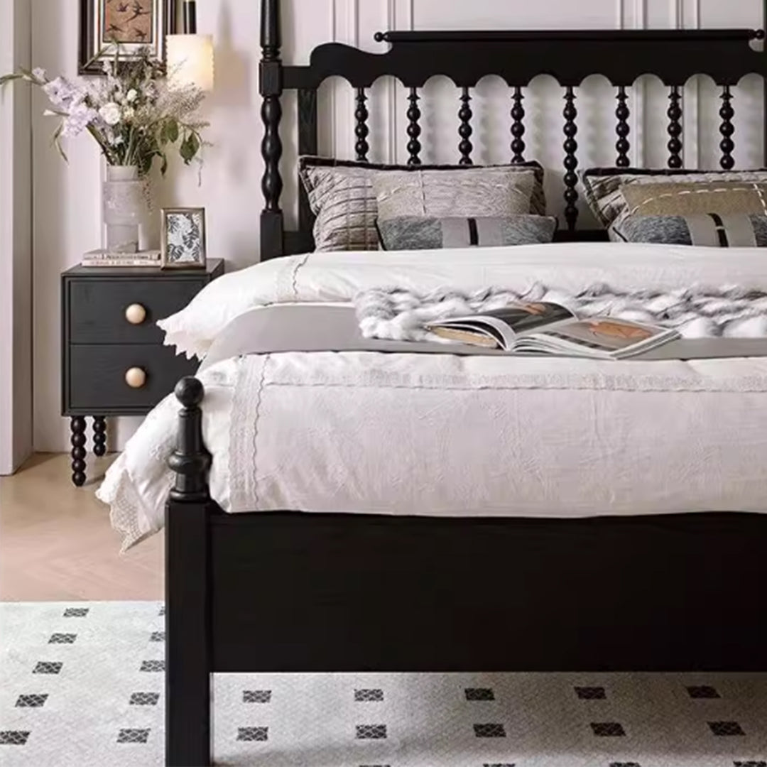 MAS-3476 Masdio Mid-Century Solid Wood Bedframe