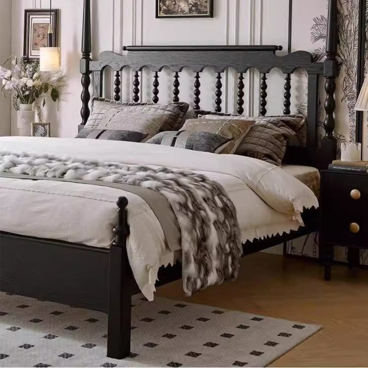 MAS-3476 Masdio Mid-Century Solid Wood Bedframe