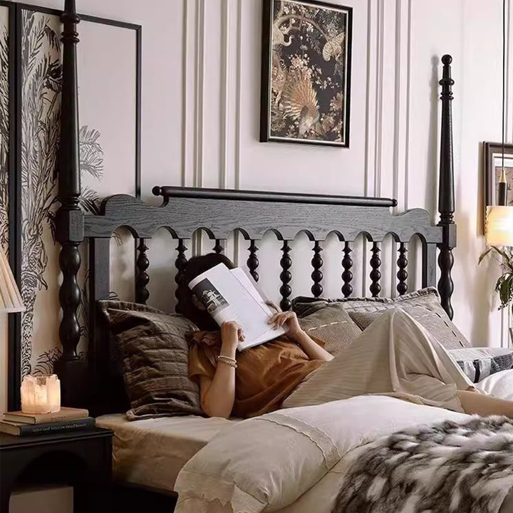 MAS-3476 Masdio Mid-Century Solid Wood Bedframe