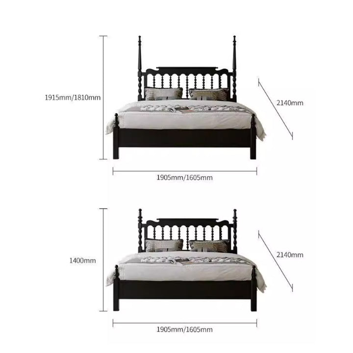 MAS-3476 Masdio Mid-Century Solid Wood Bedframe