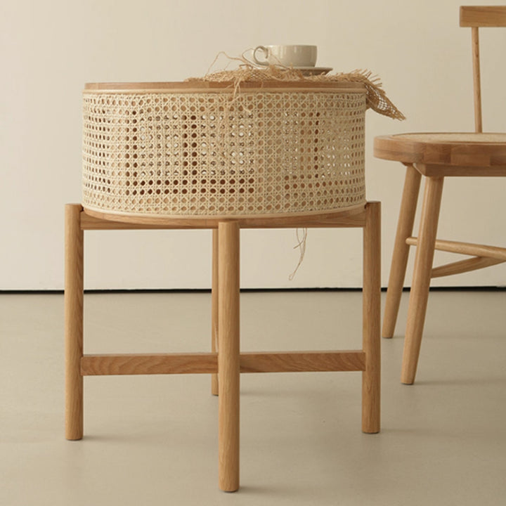 MAS-3478 Masdio Rustic Rattan Side Table