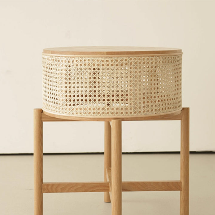 MAS-3478 Masdio Rustic Rattan Side Table