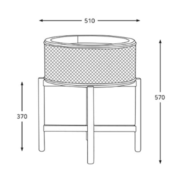 MAS-3478 Masdio Rustic Rattan Side Table