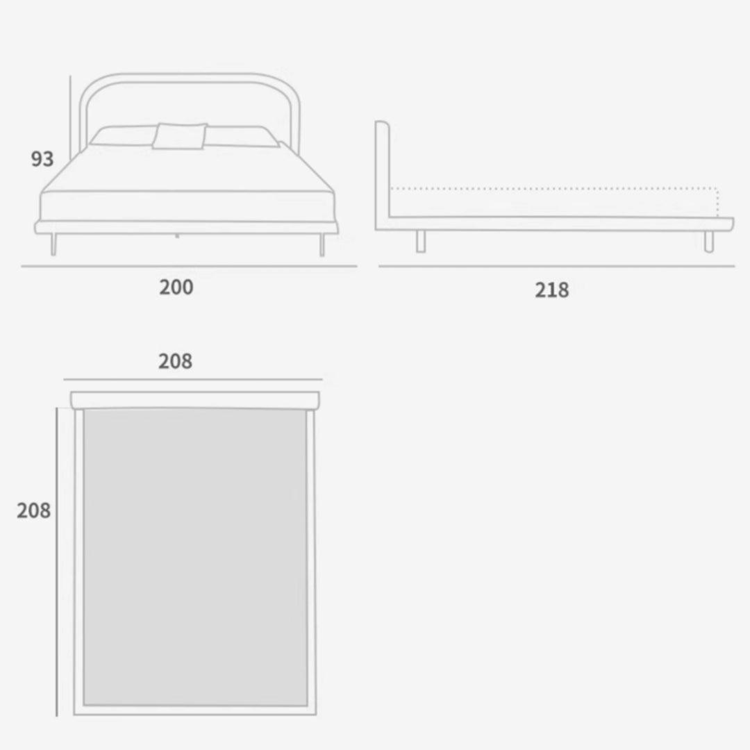 MAS-3479 Masdio Japandi Boucle Bedframe