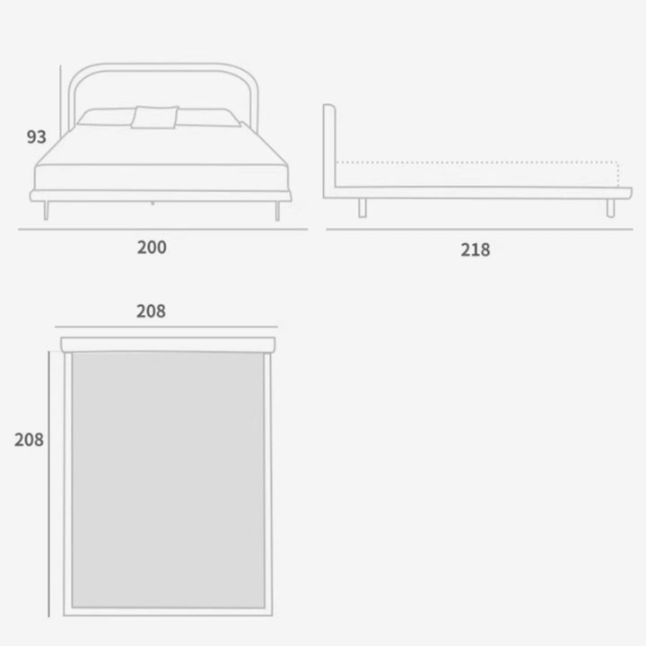 MAS-3479 Masdio Japandi Boucle Bedframe