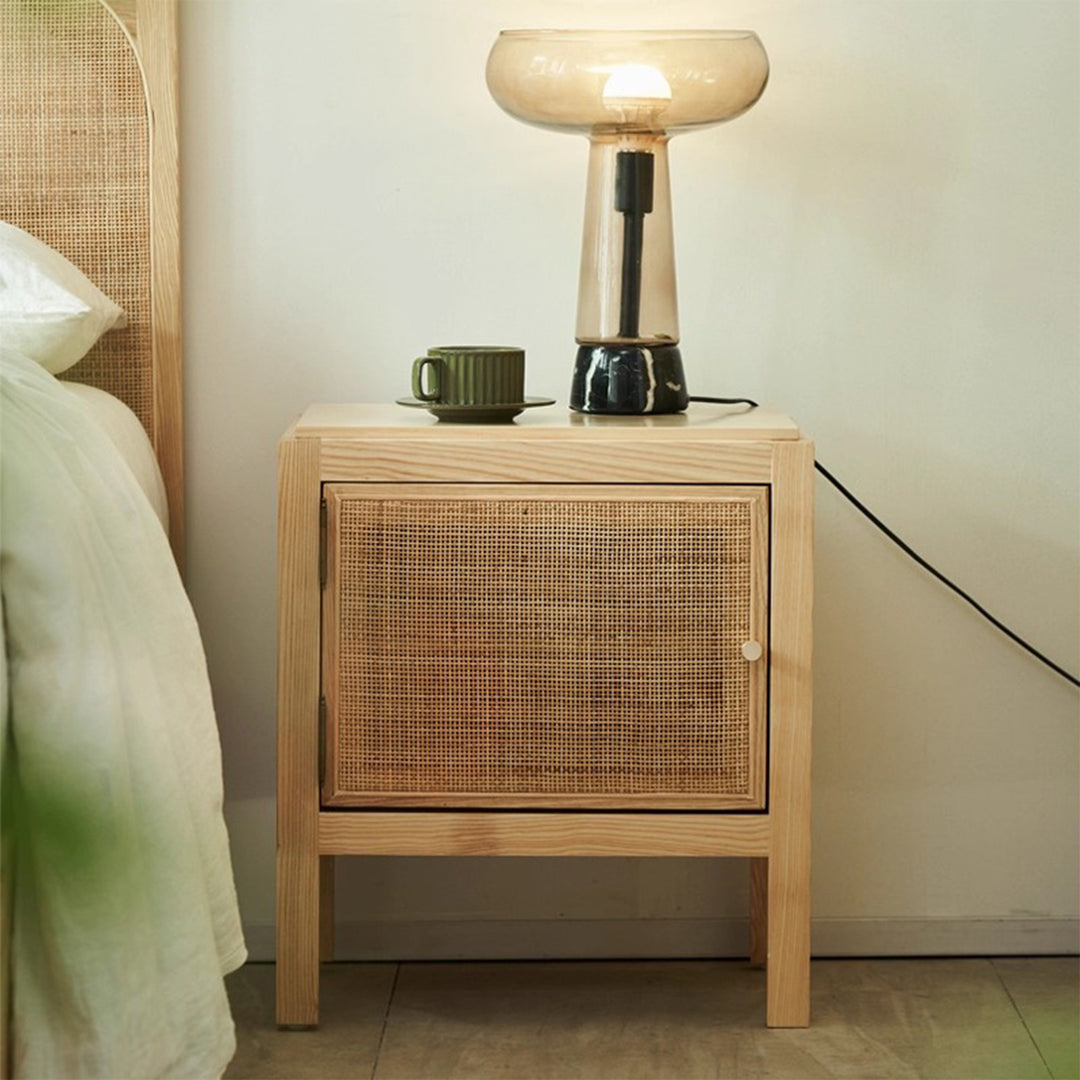 MAS-3479 Masdio Scandinavian Rattan Bedside Table