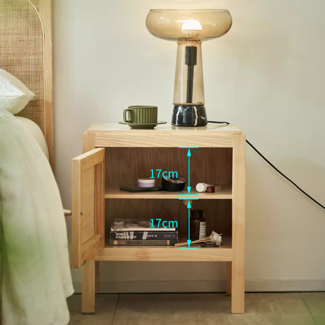 MAS-3479 Masdio Scandinavian Rattan Bedside Table